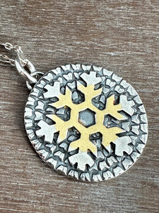 Single Snowflake with Gold