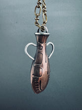Load image into Gallery viewer, Amphora Pendant with etched hand drawing
