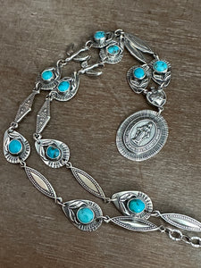 Miraculous Medal and Turquoise necklace