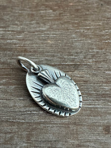 Tiny Silver Sacred Heart