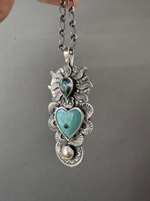 Load image into Gallery viewer, Leland Blue and Mystic Topaz Sacred Heart
