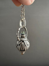 Load image into Gallery viewer, Vintage crystal and citrine dragon egg medallion
