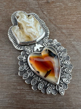 Load image into Gallery viewer, Plume Agate Montana agate Sacred Heart
