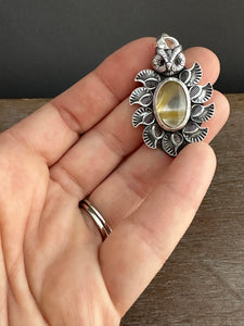 Rutilated Quartz Owl