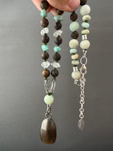 Load image into Gallery viewer, Handmade Bronze Bell on Hand Knotted Silk Beaded (short necklace)
