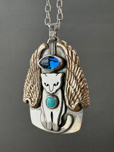 Load image into Gallery viewer, Silver cat with Angel Wings
