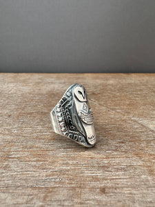 Moon owl ring size 8