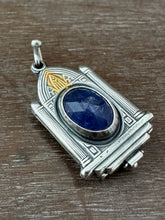 Load image into Gallery viewer, Tanzanite Locket with a Hidden Seahorse
