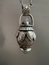 Load image into Gallery viewer, Dragon egg with Aquamarine and a vintage crystal
