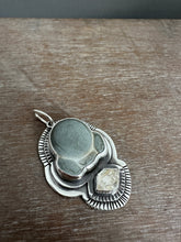 Load image into Gallery viewer, Fairy stone and quartz crystal pendant
