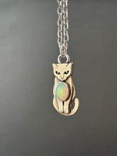 Load image into Gallery viewer, Bronze Kitty pet with Opal
