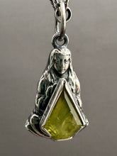 Load image into Gallery viewer, Solid Silver Mysterious Woman Pendant with Sphene
