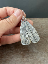 Load image into Gallery viewer, Stamped moon story earrings
