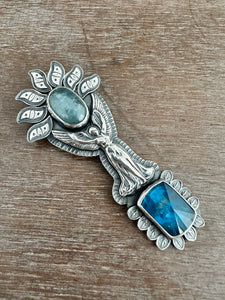 Angel with Aquamarine and Apatite