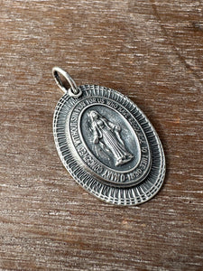 Solid Silver Miraculous Medal (Ready to ship) - limited quantity