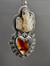 Load image into Gallery viewer, Plume Agate Montana agate Sacred Heart
