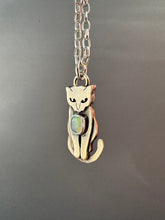 Load image into Gallery viewer, Bronze Kitty pet with Opal

