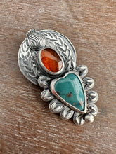 Load image into Gallery viewer, Leland Blue and Orange Kyanite Sacred Heart
