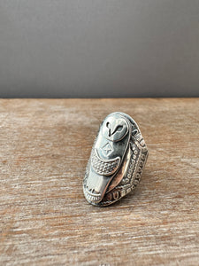 Moon owl ring size 8