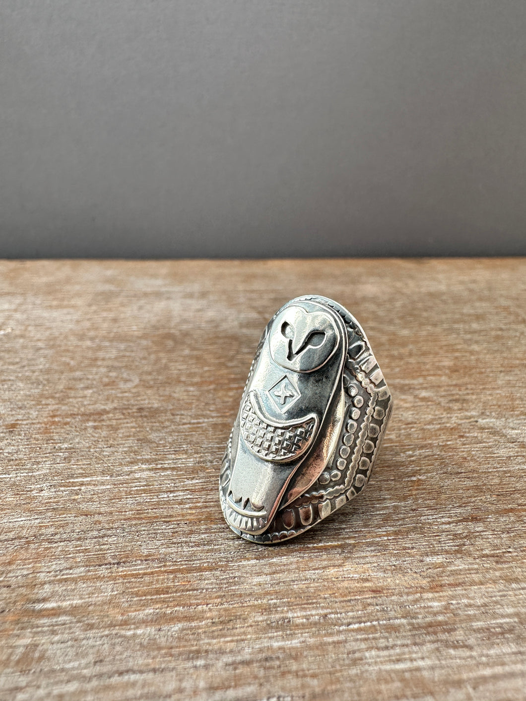 Moon owl ring size 8