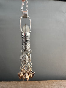 Handmade Bell Tassel with Quartz Crystal