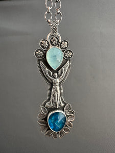 Angel with Aquamarine and Apatite