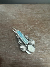 Load image into Gallery viewer, Aquamarine Crystal and moonstone pendant
