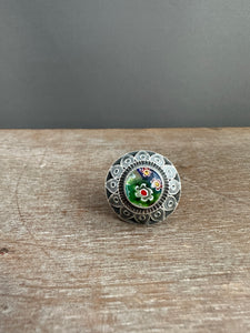 Millefiori statement ring size 8.5