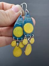 Load image into Gallery viewer, Yellow dot Enamel Earrings
