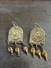 Load image into Gallery viewer, Textured Brass Arch Earrings
