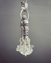 Load image into Gallery viewer, Handmade herkimer crystal Tassel with blue chalcedony
