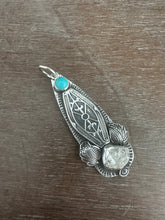 Load image into Gallery viewer, Turquoise and crystal pendant
