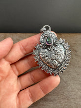 Load image into Gallery viewer, Mystic topaz Sacred Heart pendant
