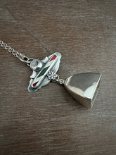 Load image into Gallery viewer, Candy Cane With handmade bell Pendant
