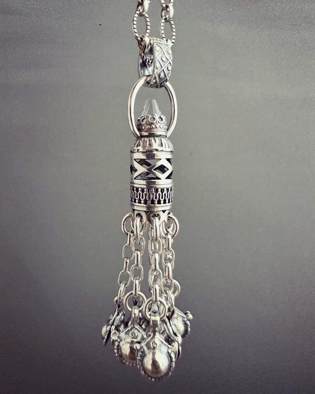 Handmade Bell Tassel with Vintage Swarovski Crystal