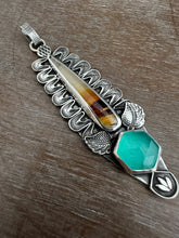 Load image into Gallery viewer, Montana agate and Amazonite medallion
