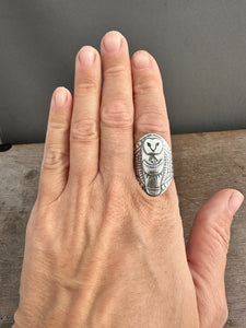 Moon owl ring size 9.5