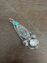 Load image into Gallery viewer, Turquoise and crystal pendant
