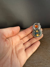 Load image into Gallery viewer, Cloisonné and Kyanite Medallion
