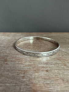 Sterling silver fish bangle