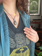 Load image into Gallery viewer, Dragon egg with Aquamarine and a vintage crystal
