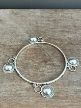 Load image into Gallery viewer, Sterling silver patterned Jingle bangle
