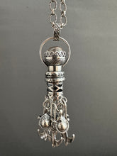 Load image into Gallery viewer, Handmade Bell and Birds Tassel with Vintage Swarovski Crystal
