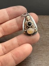 Load image into Gallery viewer, Bronze Mysterious Woman Pendant with Opal

