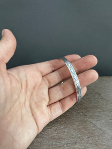 Sterling silver fish bangle