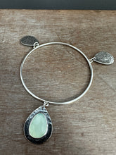 Load image into Gallery viewer, Sterling silver Jingle bangle with Peruvian opal
