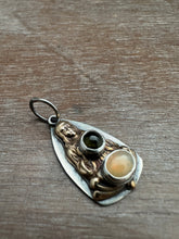 Load image into Gallery viewer, Bronze Mysterious Woman Pendant with Opal
