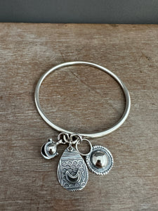 Sterling silver Jingle bangle