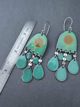 Load image into Gallery viewer, Orange Dot Enamel Earrings
