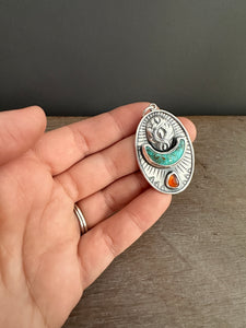 Turquoise Moon Medallion